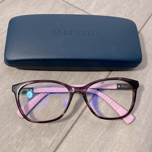 COLE HAAN Glasses Frame Purple - Picture 1 of 6